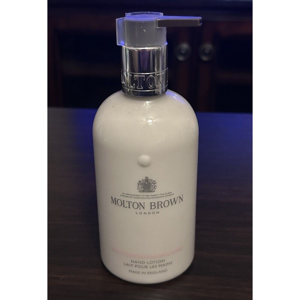 New Sealed Molton Brown Delicious Rhubarb & Rose Hand Lotion 10oz Scented Soft